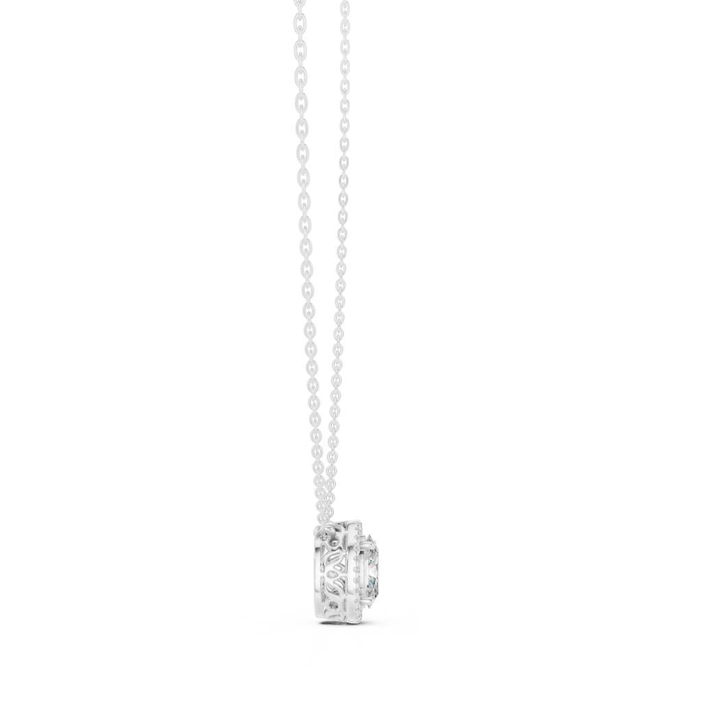 Oval Halo Pendant