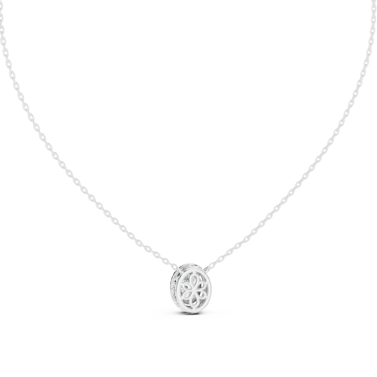Oval Halo Pendant
