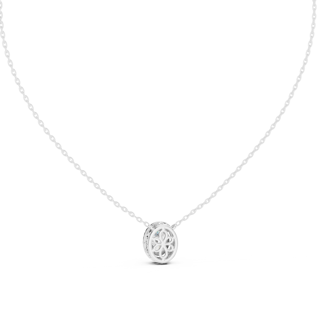 Oval Halo Pendant
