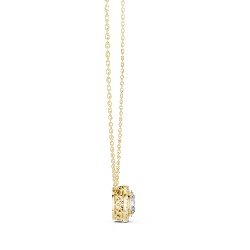 Oval Halo Pendant