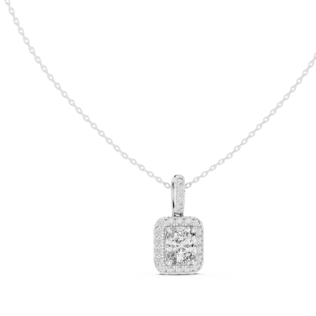 Cushion Halo Pendant