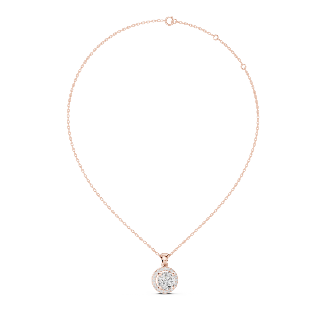 Round Halo Pendant