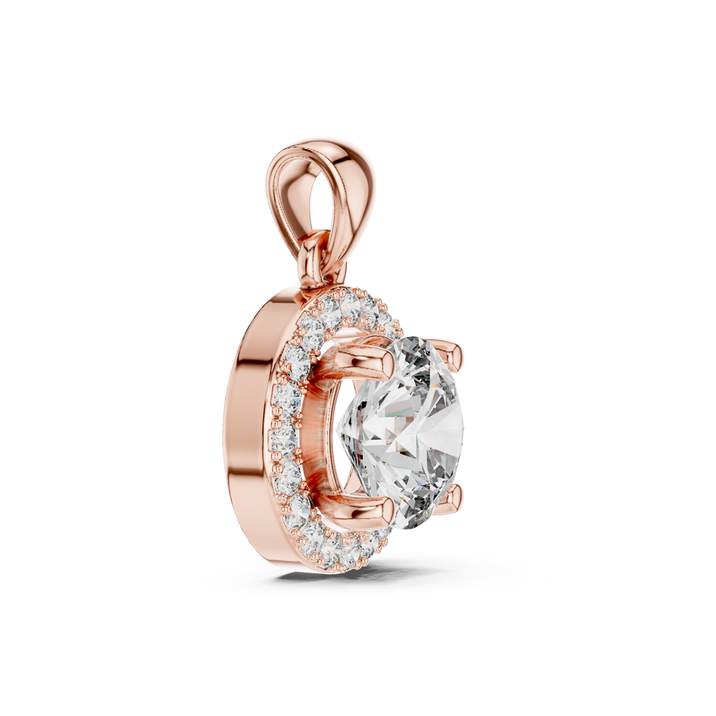 Round Halo Pendant