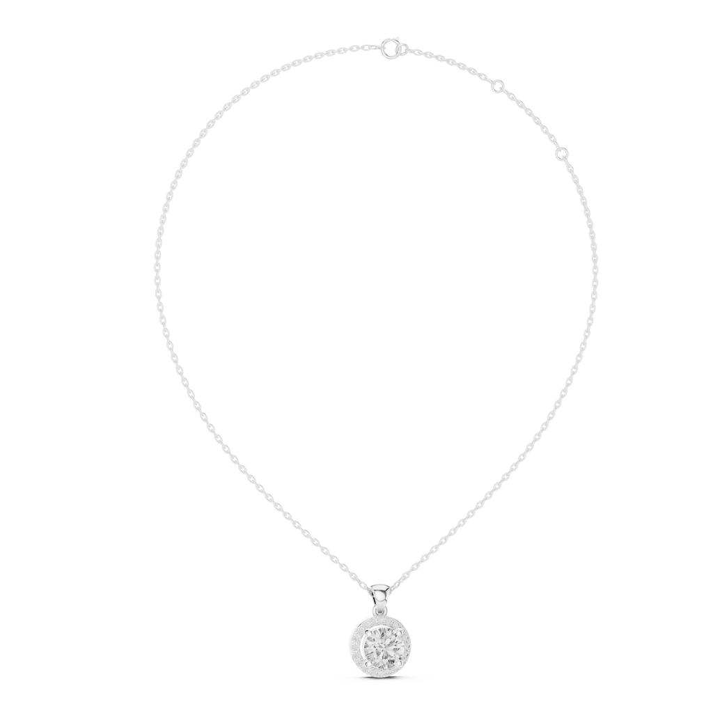 Round Halo Pendant