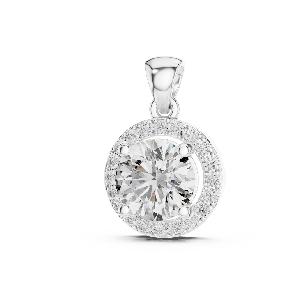 Round Halo Pendant