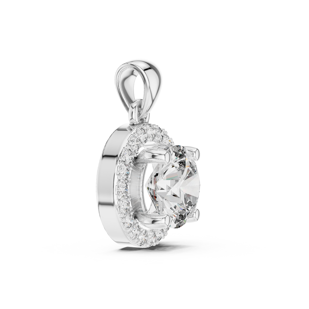 Round Halo Pendant