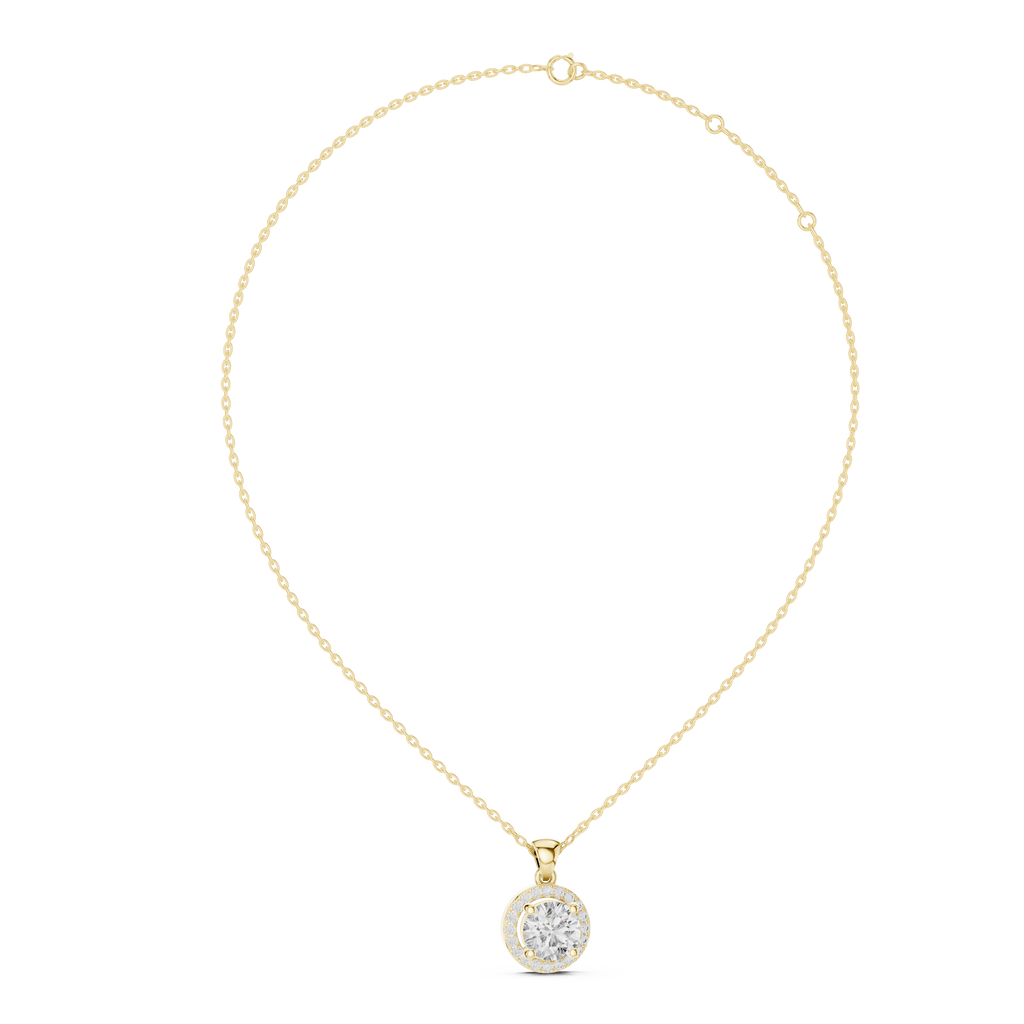 Round Halo Pendant