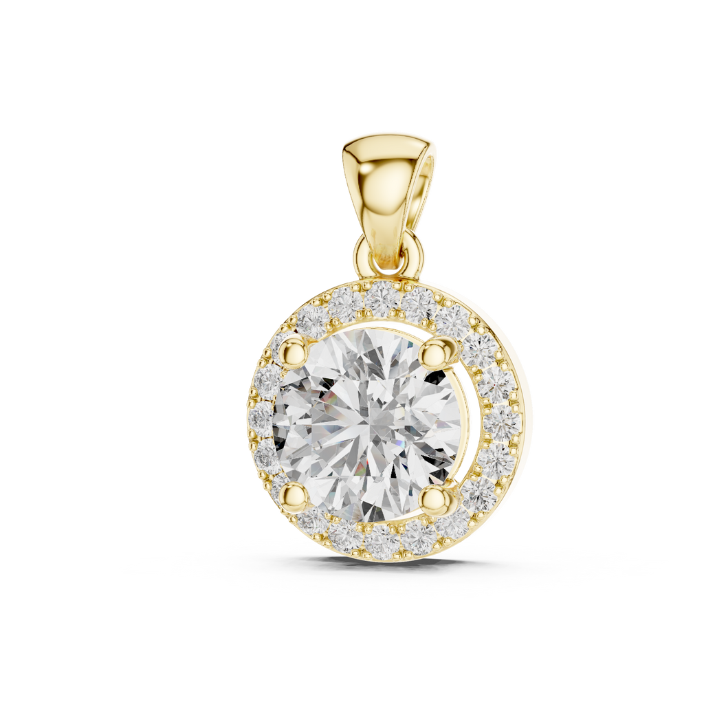 Round Halo Pendant