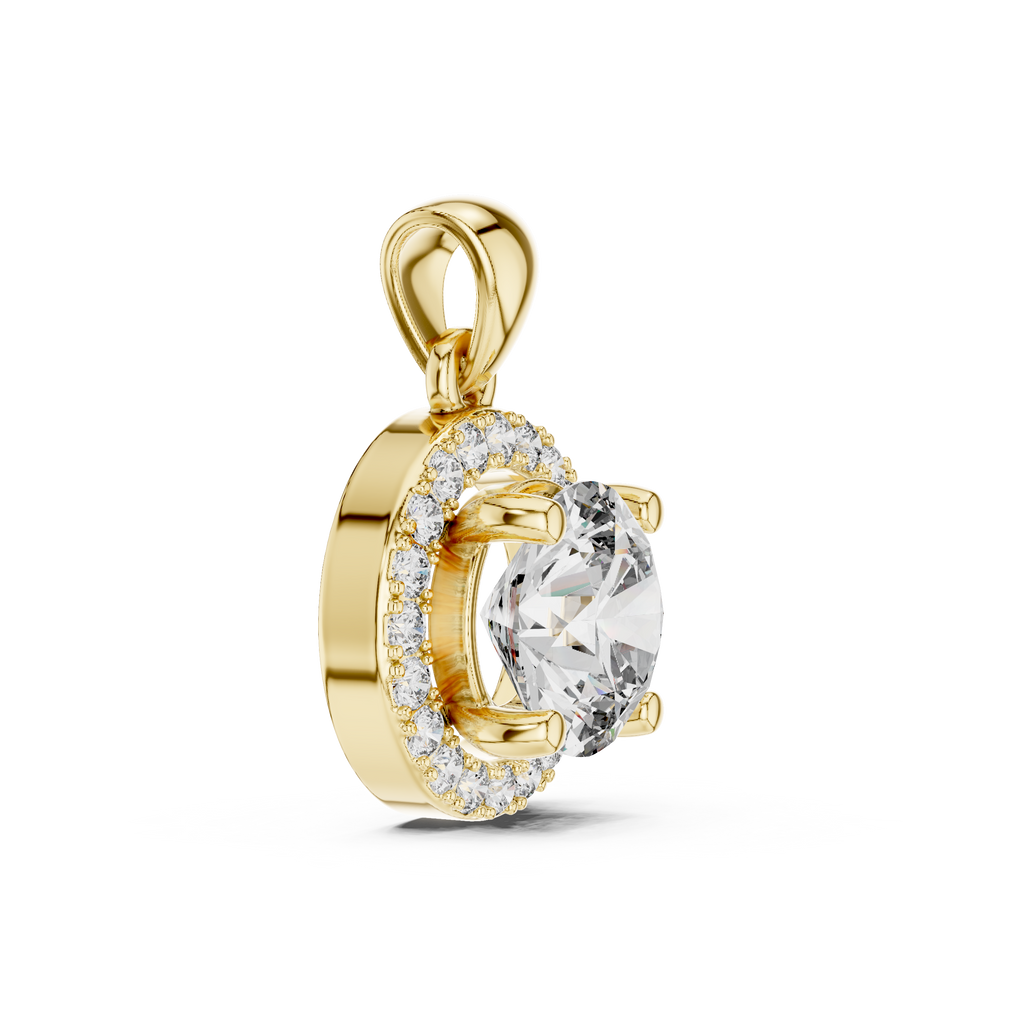 Round Halo Pendant