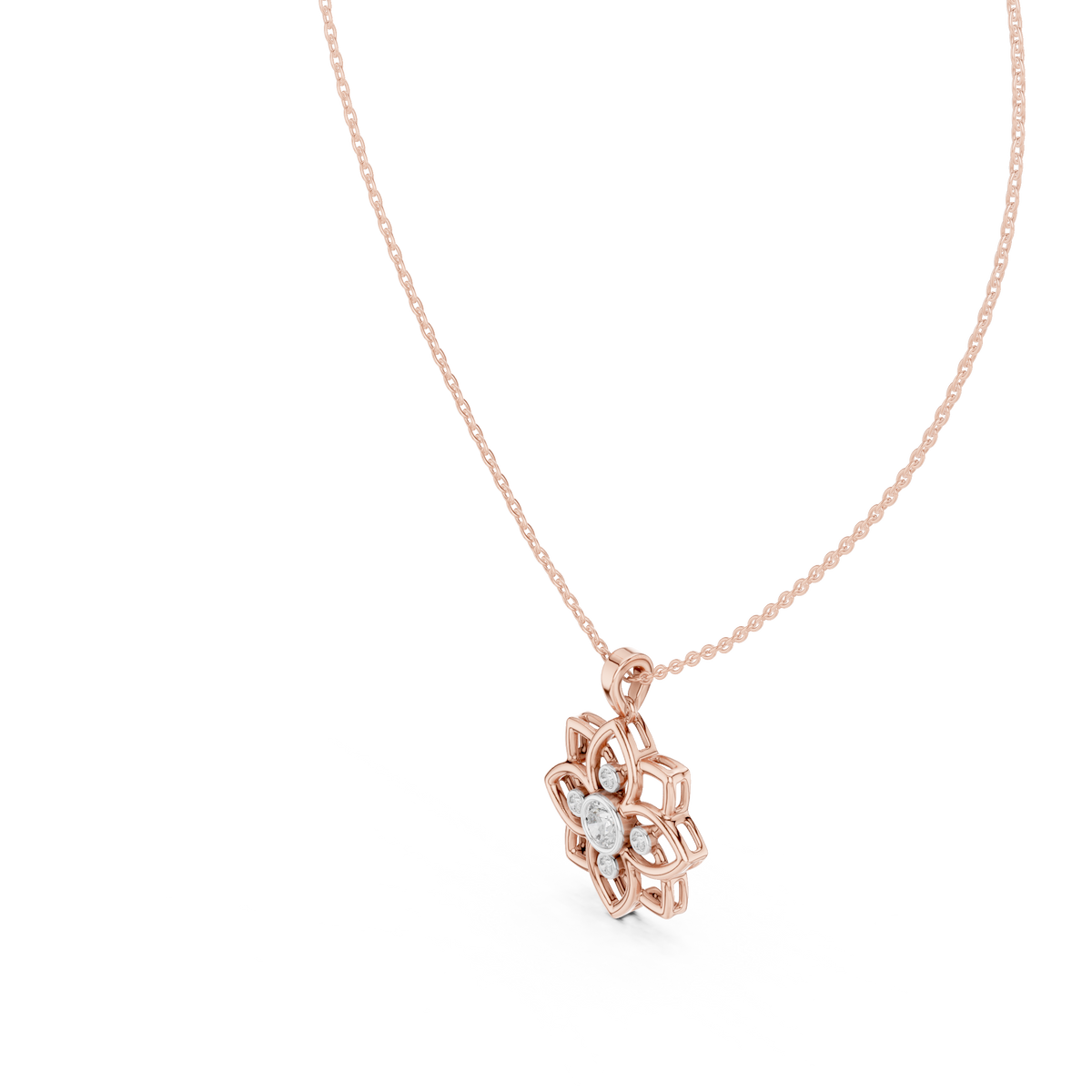 Round Flower Pendant