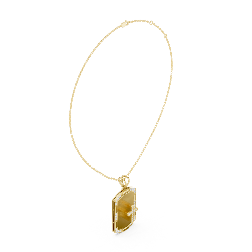Cross Dog Tag Pendant