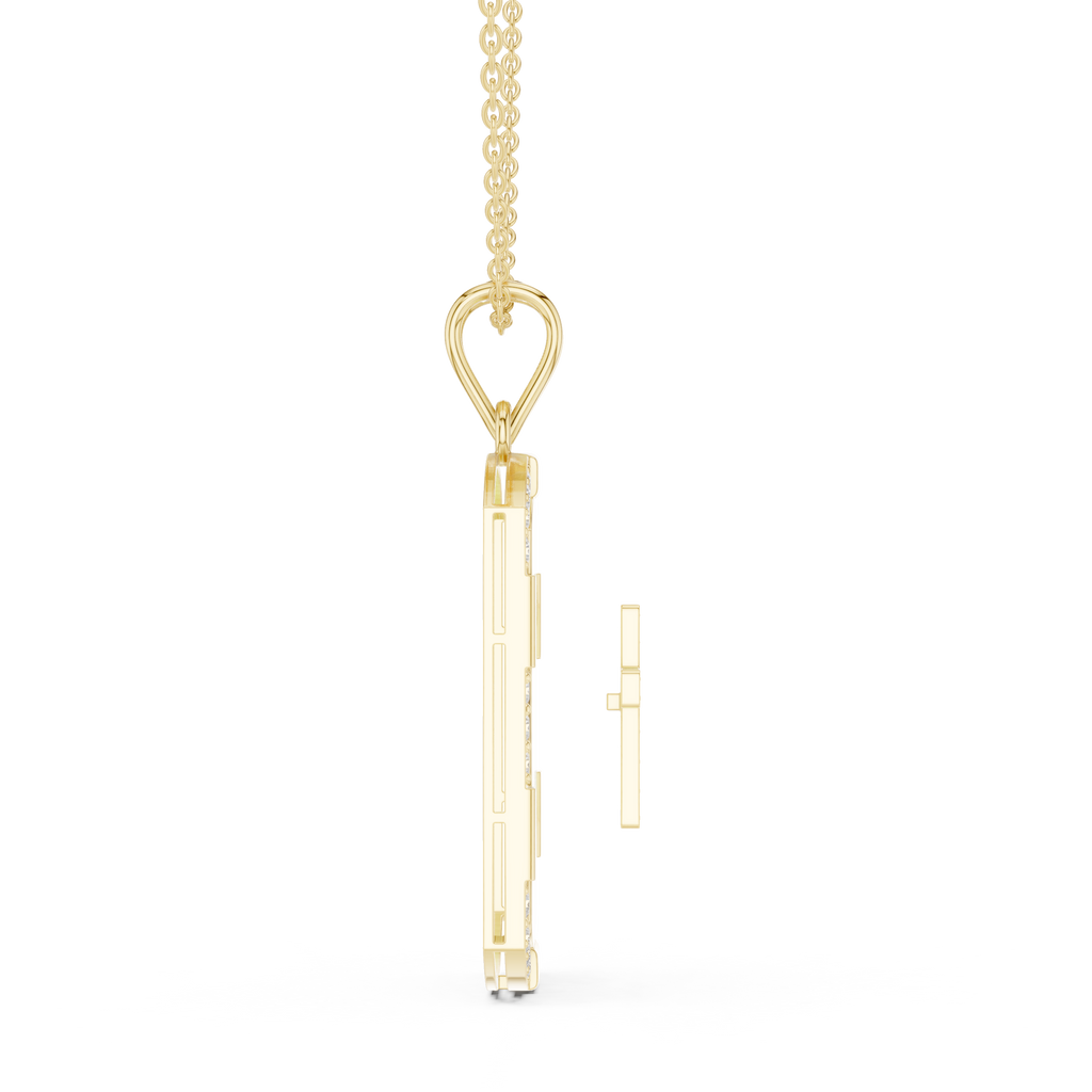 Cross Dog Tag Pendant