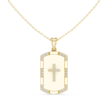 Load image into Gallery viewer, Cross Dog Tag Pendant