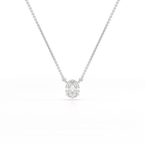 1 Carat Oval Solitaire Pendant