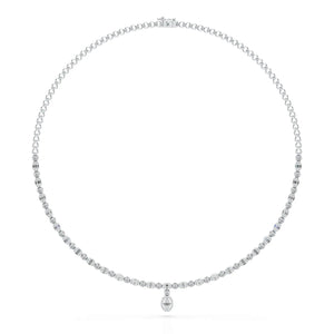 3.37 Carat Baguette Necklace