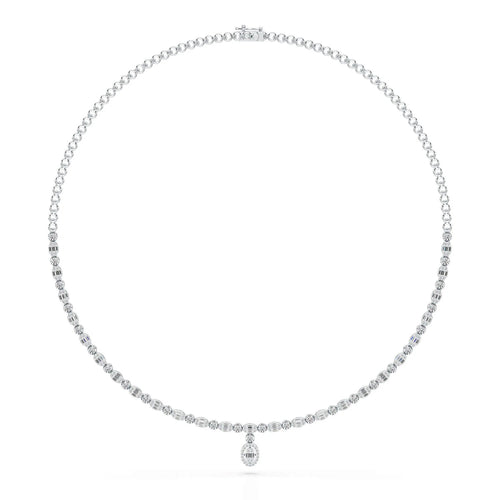 3.37 Carat Baguette Necklace