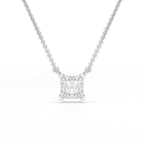 1 Carat Princess Solitaire Pendant