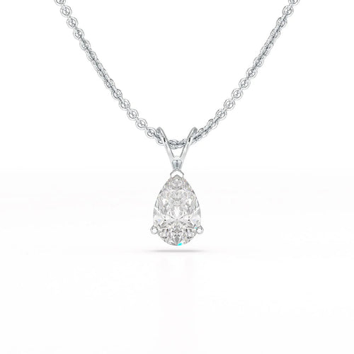 1 Carat Pear Solitaire Pendant