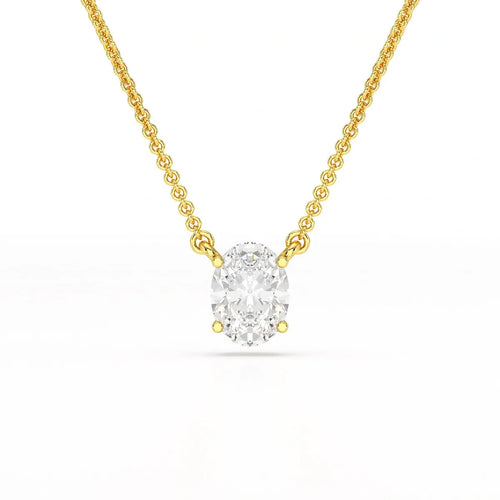 1 Carat Oval Solitaire Pendant