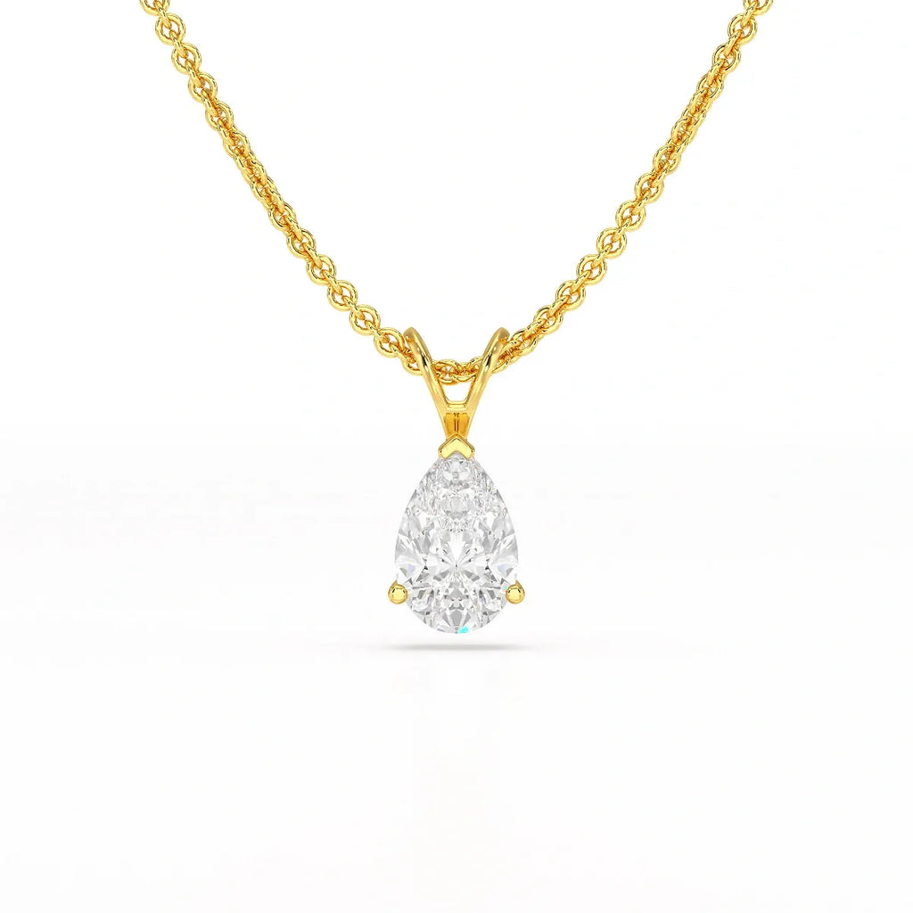 1 Carat Pear Solitaire Pendant
