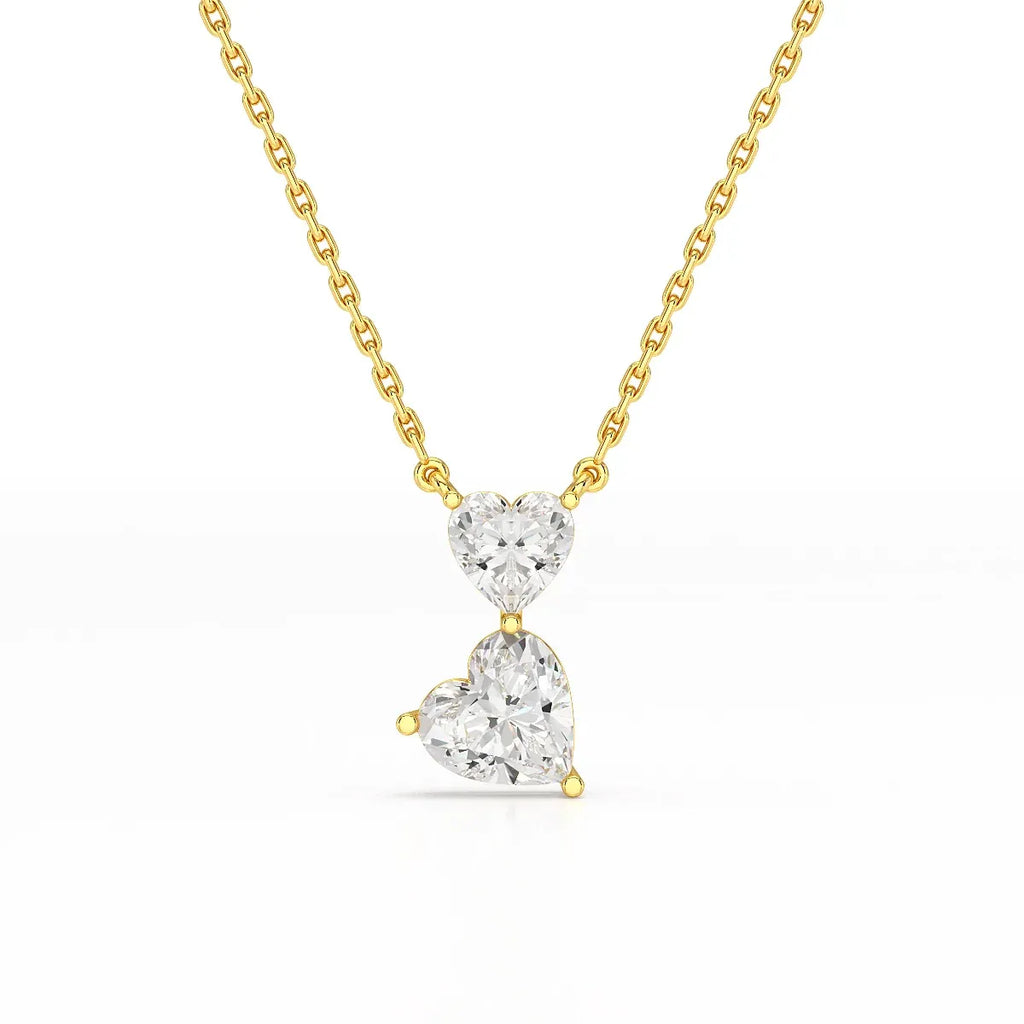 Double Heart Cut Pendant