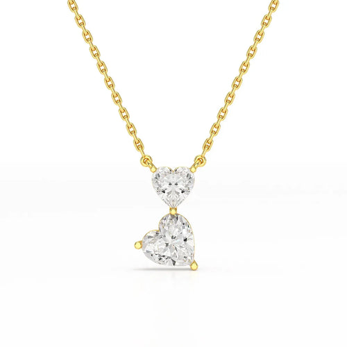 2.83 Carat Double Heart Shape Pendant