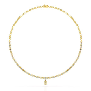 3.37 Carat Baguette Necklace