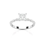1.3 Carat Princess with Marquise side stones