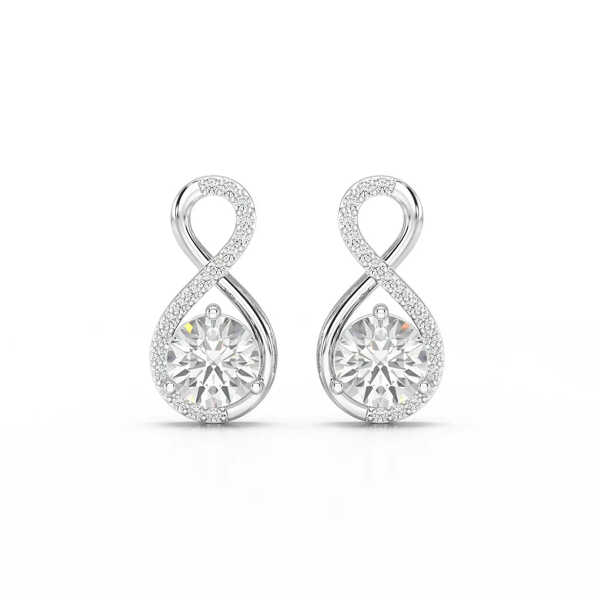 2.2 Carat Round Earrings