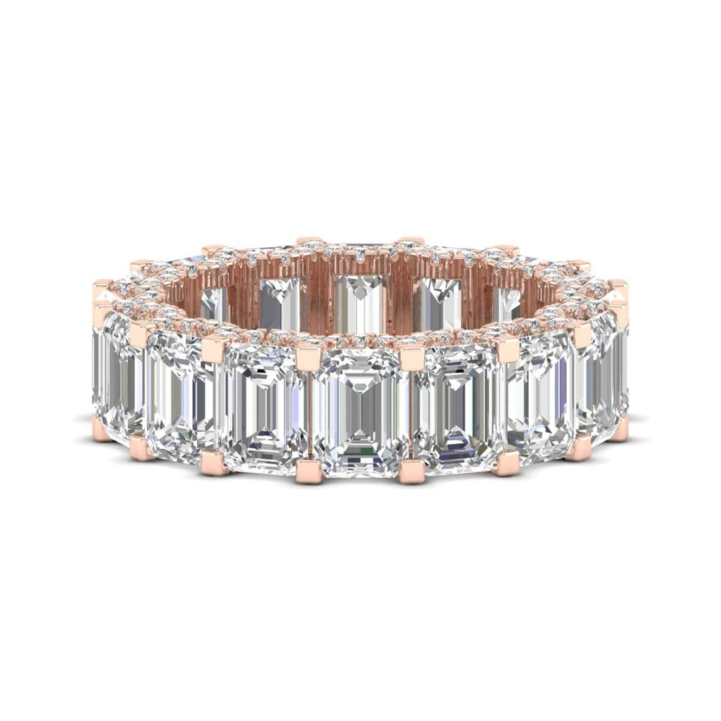 Emerald Cut Pavé Ring