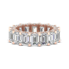 Load image into Gallery viewer, Emerald Cut Pavé Ring