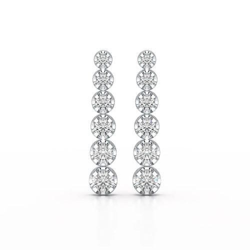 2.8 Carat Round Drop Earrings