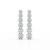 2.8 Carat Round Drop Earrings