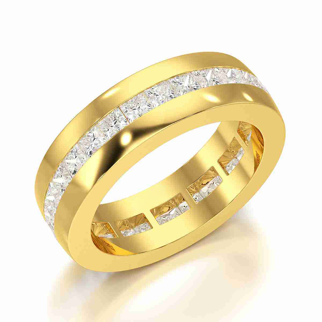 Princess Cut Men’s Eternity Band