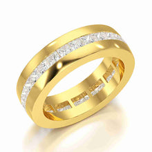 Load image into Gallery viewer, Princess Cut Men’s Eternity Band