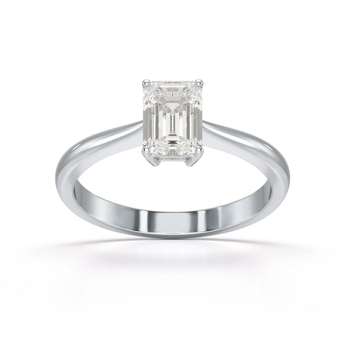 1 Carat Emerald Shape Solitaire