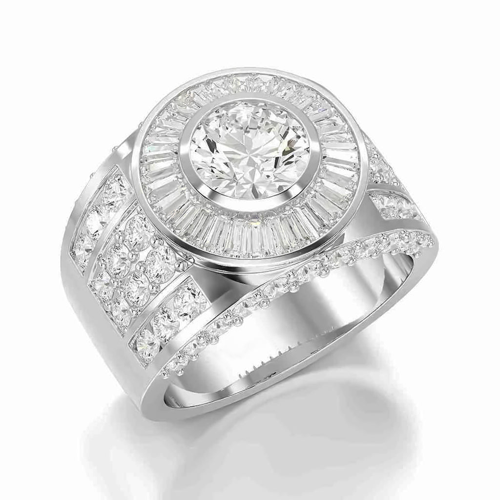 5.75 Carat Round Men’s Ring