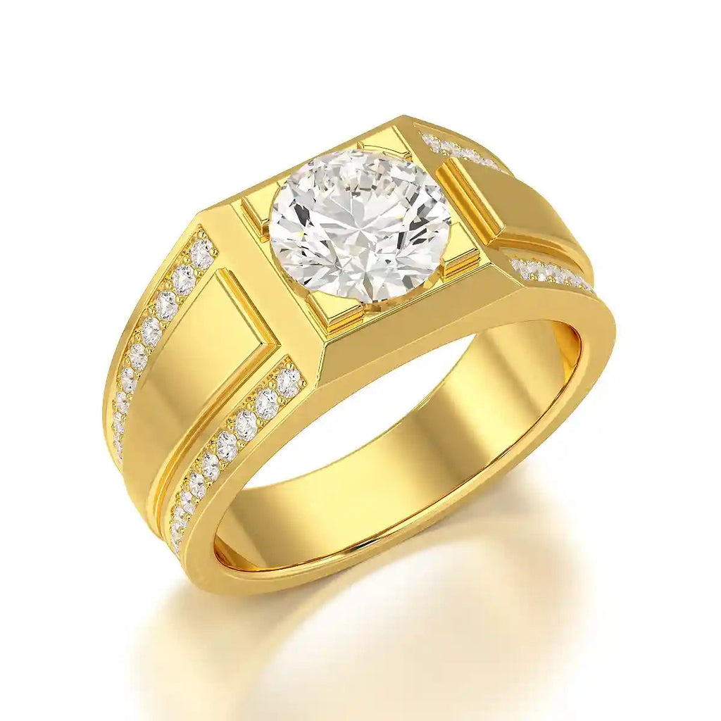 2.42 Carat Round Men’s Ring
