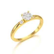 Load image into Gallery viewer, 0.57 Carat Round Three Stone Ring