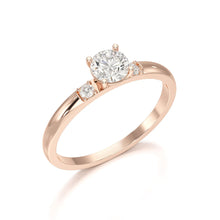 Load image into Gallery viewer, 0.57 Carat Round Three Stone Ring