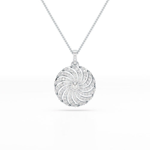 4.2 Carat Round Pendant & Earring Set