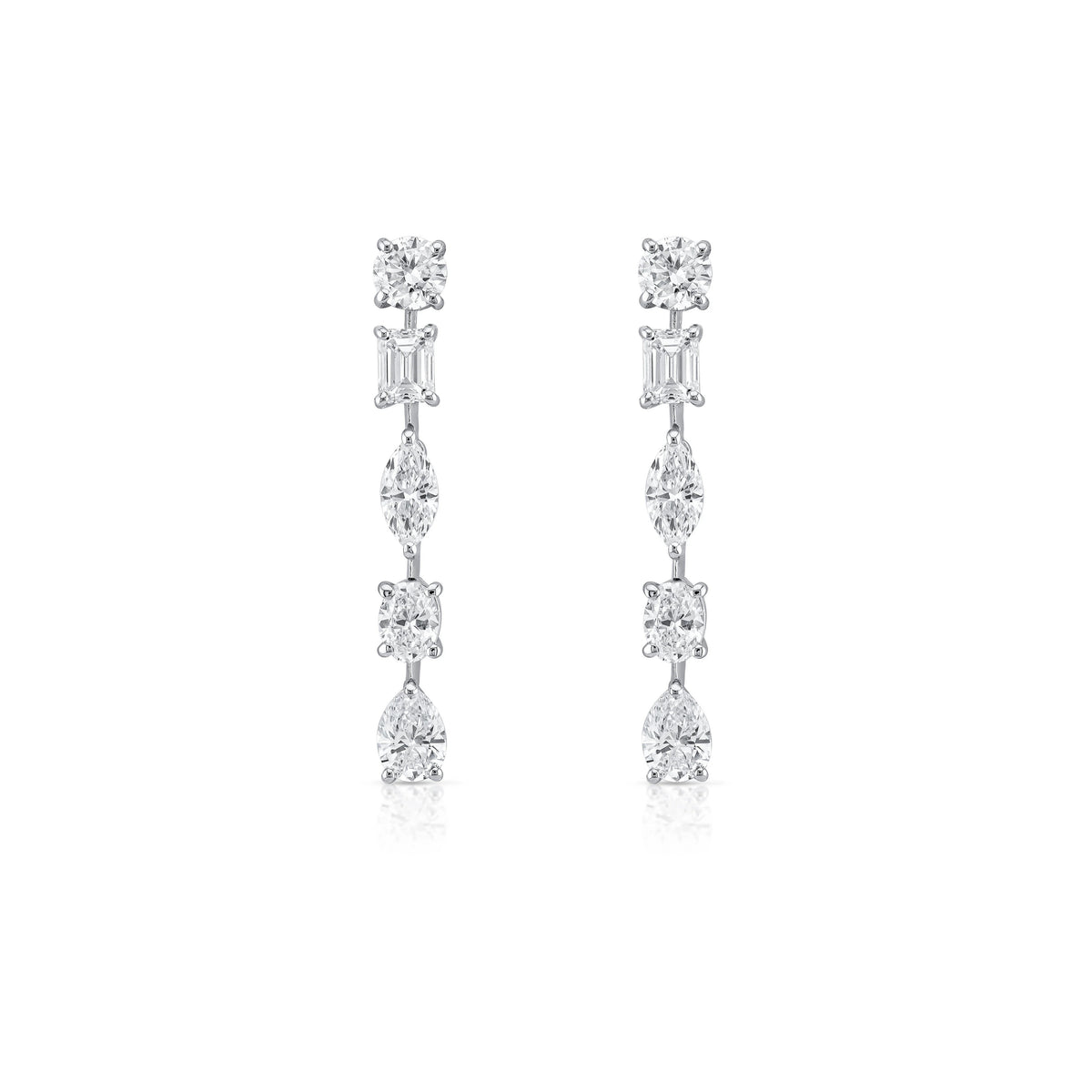 Fancy Shape Waterfall Earrings