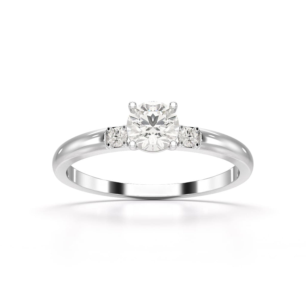 0.57 Carat Round Three Stone Ring