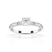 Load image into Gallery viewer, 0.57 Carat Round Three Stone Ring