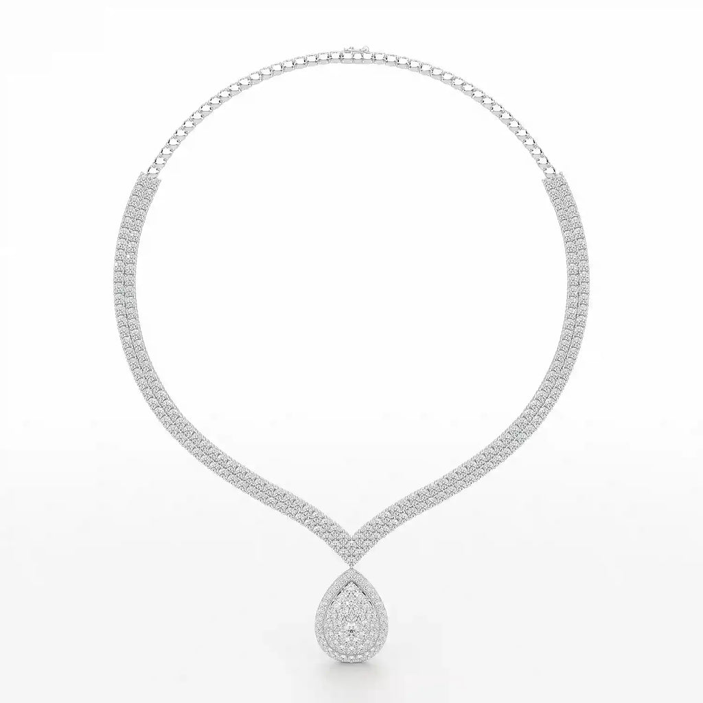 23.5 Carat Round Diamonds Necklace