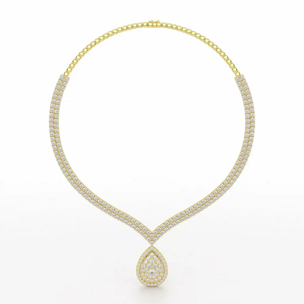 23.5 Carat Round Diamonds Necklace