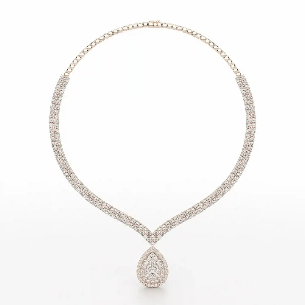 23.5 Carat Round Diamonds Necklace