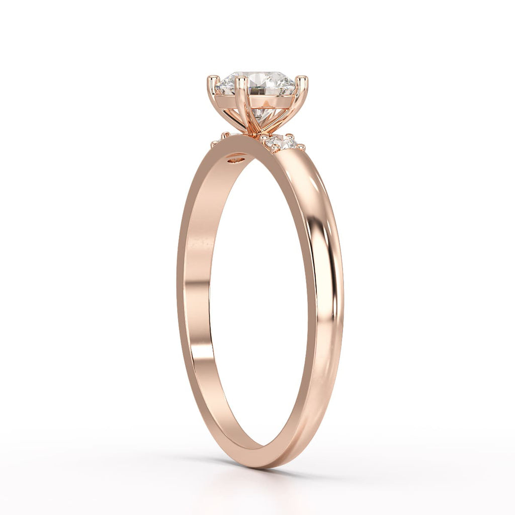 0.57 Carat Round Three Stone Ring