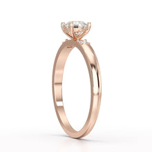 Load image into Gallery viewer, 0.57 Carat Round Three Stone Ring