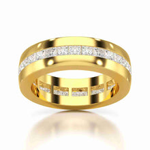Load image into Gallery viewer, Princess Cut Men’s Eternity Band